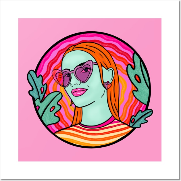 Rose Colored Glasses Wall Art by Doodle by Meg